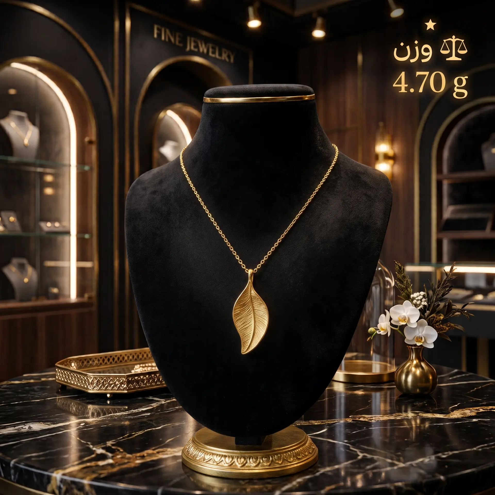 گردنبند طلا آویز برگ