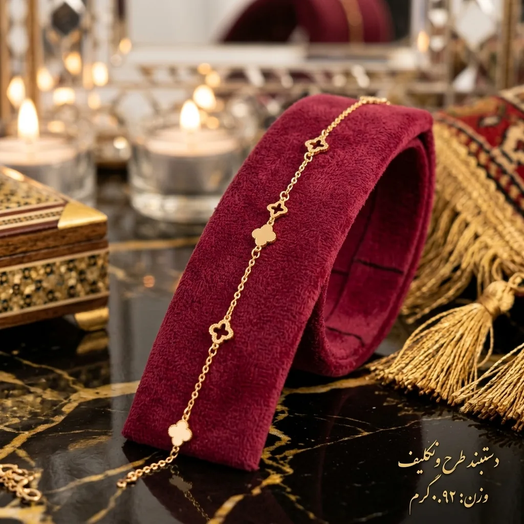 دستبند طلا شبدر