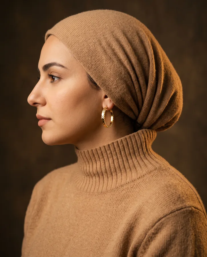 گوشوارهٔ حلقه‌ای تراش طلا بدون نگین