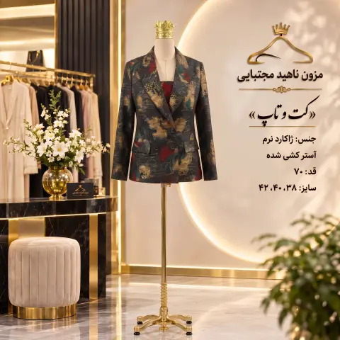 ست کت و تاپ ژاکارد 